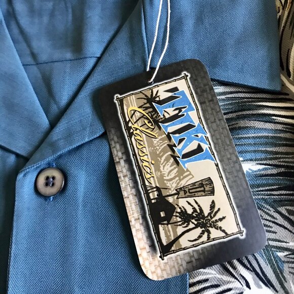 Tiki Classics Mens XXL 100% Silk Hawaiian Shirt Floral Short Sleeve Button Up - Picture 5 of 9